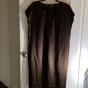 EUC 100% silk brown dress by Talbots!